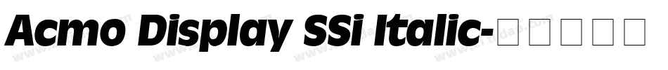 Acmo Display SSi Italic字体转换